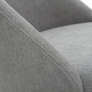 nouveau produit Chaises En Tissu Effet Velours Gris Et Métal Noir (lot De 2) ELLO 20