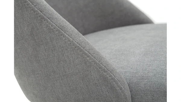 nouveau produit Chaises En Tissu Effet Velours Gris Et Métal Noir (lot De 2) ELLO 7