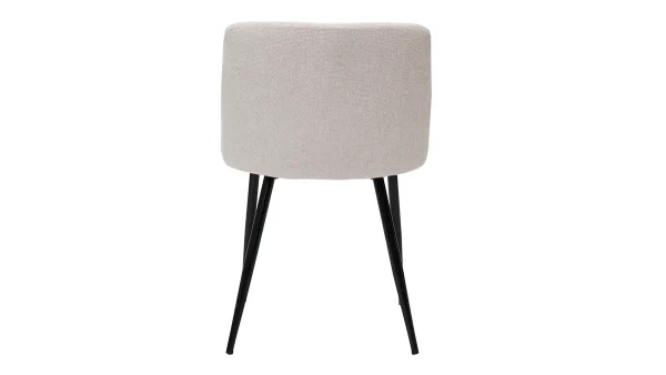 Chaises En Tissu Effet Velours Texturé Beige Et Métal Noir (lot De 2) MONTI 6