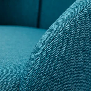 Chaises En Tissu Effet Velours Texturé Bleu Canard Et Bois Clair Massif (lot De 2) HIGGINS 20