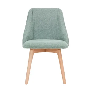 Chaises En Tissu Effet Velours Texturé Vert Céladon Et Bois Clair Massif (lot De 2) HIGGINS design à la mode 11