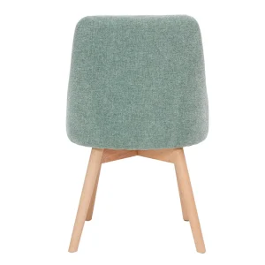 Chaises En Tissu Effet Velours Texturé Vert Céladon Et Bois Clair Massif (lot De 2) HIGGINS design à la mode 17