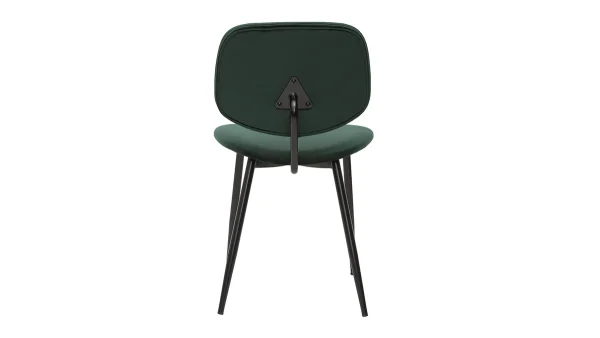 Chaises En Tissu Velours Vert Et Métal Noir (lot De 2) TOBIAS 6