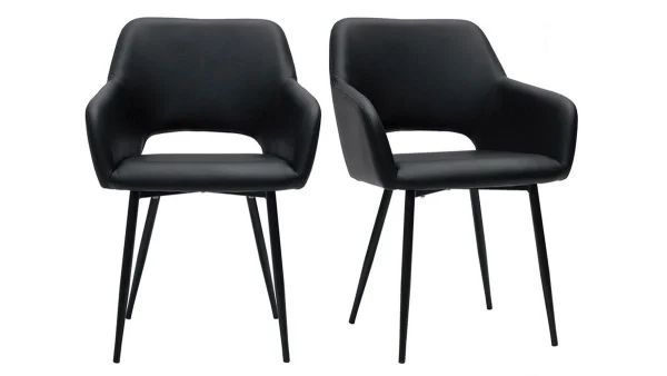 Boutique officielle Chaises Noires (lot De 2) LAURETTE 1