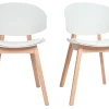 marque pas cher en ligne Chaises Scandinaves Blanc Et Bois Clair (lot De 2) BLOEM – Miliboo & Stéphane Plaza 29