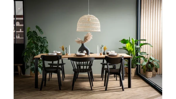 Chaises Scandinaves Bois Noir (lot De 2) BAKI 8