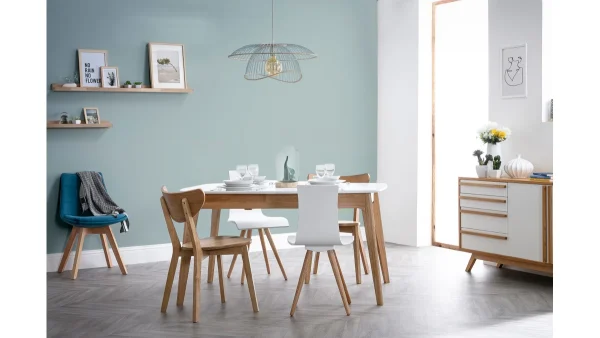Chaises Scandinaves En Bois Clair Chêne (lot De 2) LEENA 8