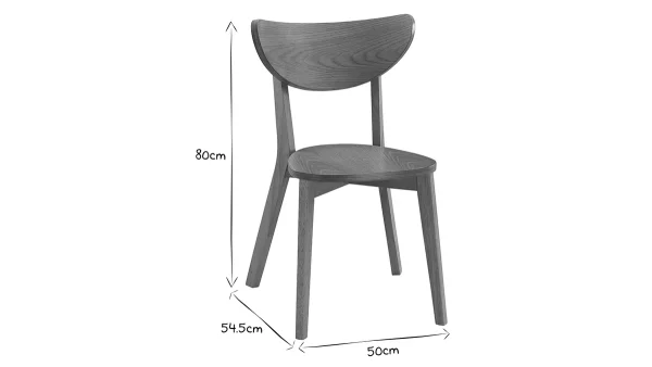 Chaises Scandinaves En Bois Clair Chêne (lot De 2) LEENA 10