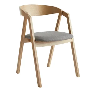 Chaises Scandinaves En Bois Clair Chêne Massif Et Tissu Gris (lot De 2) LOVA le grand escompte 14