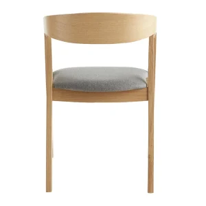 Chaises Scandinaves En Bois Clair Chêne Massif Et Tissu Gris (lot De 2) LOVA le grand escompte 18