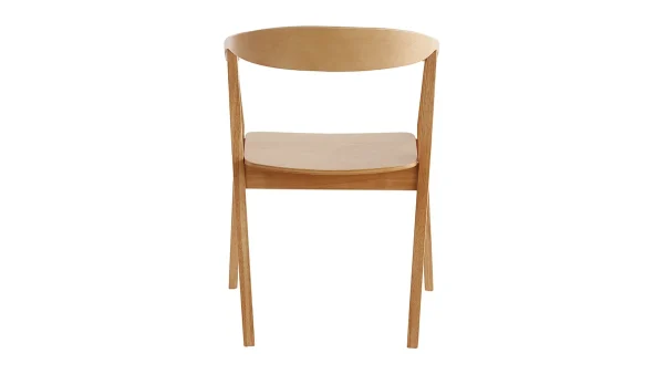 mode pas chere Chaises Scandinaves En Bois Clair Massif (lot De 2) BAHIA 6
