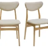 Chaises Scandinaves En Tissu Effet Laine Bouclée Beige Et Bois Clair Chêne Massif (lot De 2) MAYA boutique 29