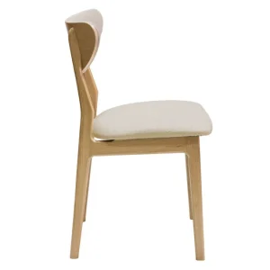 Distributeur Officiel Chaises Scandinaves En Tissu Effet Laine Bouclée Beige Et Bois Clair Chêne Massif (lot De 2) MAYA 14