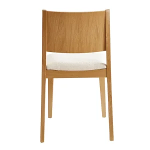 Chaises Scandinaves En Tissu Effet Laine Bouclée écru Et Bois Clair Chêne (lot De 2) MELVIL 18