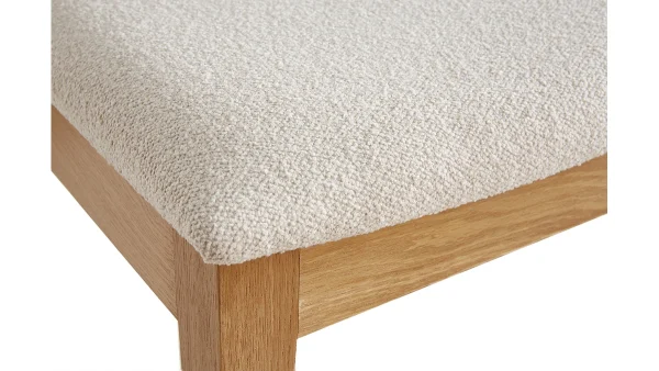 Chaises Scandinaves En Tissu Effet Laine Bouclée écru Et Bois Clair Chêne (lot De 2) MELVIL 7