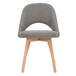 Chaises Scandinaves En Tissu Effet Velours Texturé Gris Et Bois Clair Massif (lot De 2) COSETTE Prestation Et Rapide 13