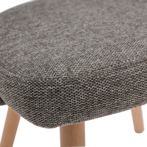 Chaises Scandinaves En Tissu Effet Velours Texturé Gris Et Bois Clair Massif (lot De 2) COSETTE Prestation Et Rapide 21