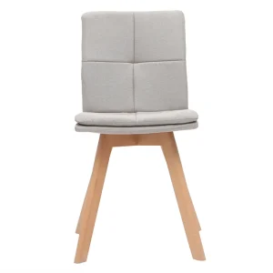 Chaises Scandinaves En Tissu Naturel Et Bois Clair Massif (lot De 2) THEA soldes en ligne 13