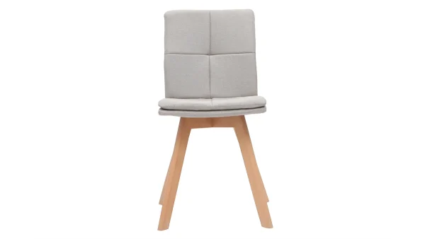 Chaises Scandinaves En Tissu Naturel Et Bois Clair Massif (lot De 2) THEA soldes en ligne 3