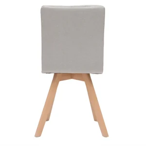 Chaises Scandinaves En Tissu Naturel Et Bois Clair Massif (lot De 2) THEA soldes en ligne 19