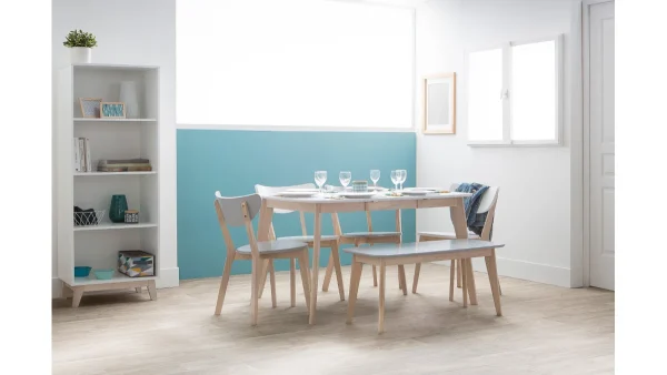 Chaises Scandinaves Gris Et Bois Clair (lot De 2) LEENA 6