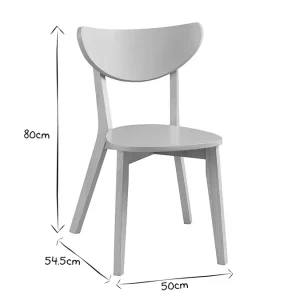 Chaises Scandinaves Gris Et Bois Clair (lot De 2) LEENA 25