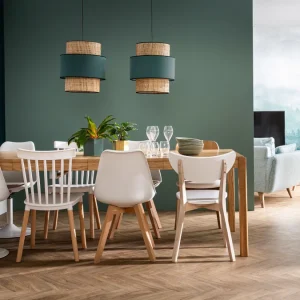Chaises Scandinaves Gris Et Bois Clair (lot De 2) LEENA 23