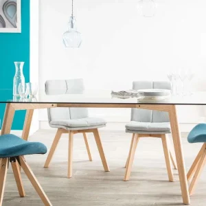 Chaises Scandinaves Gris Foncé Et Bois Clair Massif (lot De 2) THEA Réductions 19
