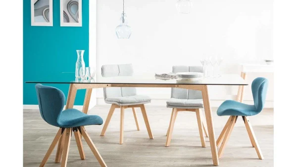 Chaises Scandinaves Gris Foncé Et Bois Clair Massif (lot De 2) THEA Réductions 7