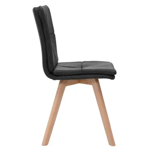 Chaises Scandinaves Gris Foncé Et Bois Clair Massif (lot De 2) THEA Réductions 15
