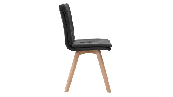 Chaises Scandinaves Gris Foncé Et Bois Clair Massif (lot De 2) THEA Réductions 5