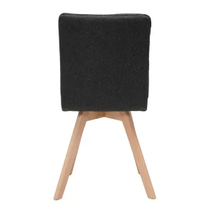 Chaises Scandinaves Gris Foncé Et Bois Clair Massif (lot De 2) THEA Réductions 17