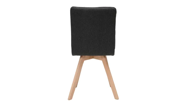 Chaises Scandinaves Gris Foncé Et Bois Clair Massif (lot De 2) THEA Réductions 6