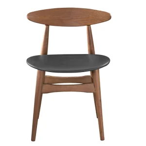 magasins pas chers Chaises Vintage Bois Foncé Et Noir (lot De 2) WALFORD 15