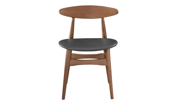 magasins pas chers Chaises Vintage Bois Foncé Et Noir (lot De 2) WALFORD 3