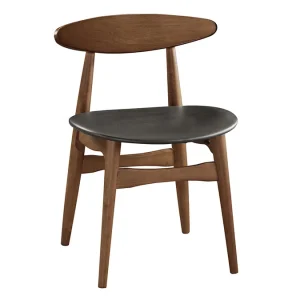 magasins pas chers Chaises Vintage Bois Foncé Et Noir (lot De 2) WALFORD 17