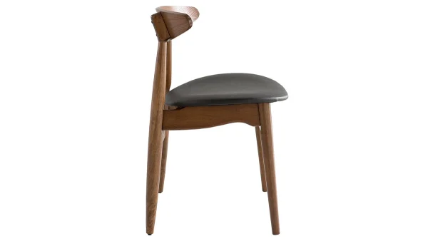 magasins pas chers Chaises Vintage Bois Foncé Et Noir (lot De 2) WALFORD 5