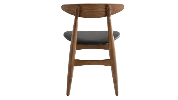 magasins pas chers Chaises Vintage Bois Foncé Et Noir (lot De 2) WALFORD 6