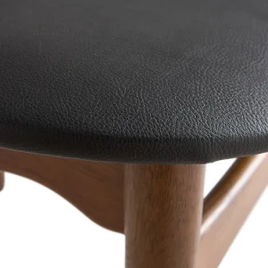 magasins pas chers Chaises Vintage Bois Foncé Et Noir (lot De 2) WALFORD 23