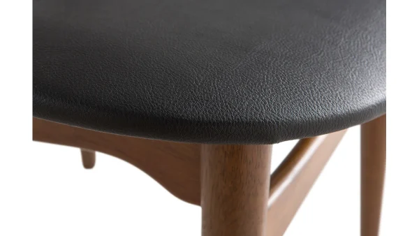 magasins pas chers Chaises Vintage Bois Foncé Et Noir (lot De 2) WALFORD 7