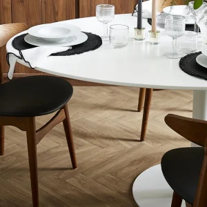 magasins pas chers Chaises Vintage Bois Foncé Et Noir (lot De 2) WALFORD 29