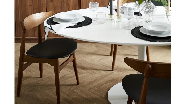 magasins pas chers Chaises Vintage Bois Foncé Et Noir (lot De 2) WALFORD 10