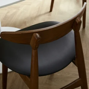 magasins pas chers Chaises Vintage Bois Foncé Et Noir (lot De 2) WALFORD 31