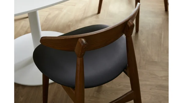 magasins pas chers Chaises Vintage Bois Foncé Et Noir (lot De 2) WALFORD 11
