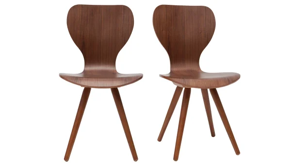 Chaises Vintage Bois Foncé Noyer (lot De 2) NORDECO 1