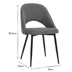 prix pas cher Chaises Vintage En Tissu Effet Velours Texturé Terre Brûlée Et Métal Noir (lot De 2) COSETTE 28