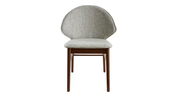 soldes en ligne Chaises Vintage En Tissu Gris Clair Et Bois Foncé (lot De 2) SPIKE 3