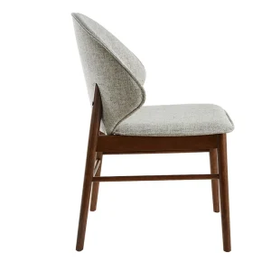 soldes en ligne Chaises Vintage En Tissu Gris Clair Et Bois Foncé (lot De 2) SPIKE 17