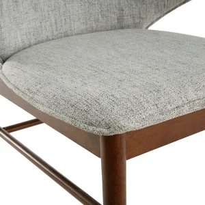 soldes en ligne Chaises Vintage En Tissu Gris Clair Et Bois Foncé (lot De 2) SPIKE 21