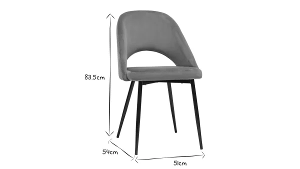 à prix imbattables Chaises Vintage En Tissu Velours Bronze Et Métal Noir (lot De 2) COSETTE 9